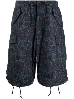 Pantaloncini cargo con stampa Beams Plus blu