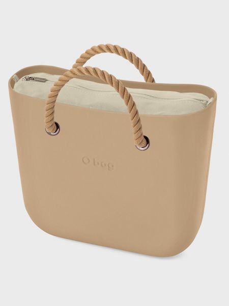 Классическая сумка O Bag бежевая