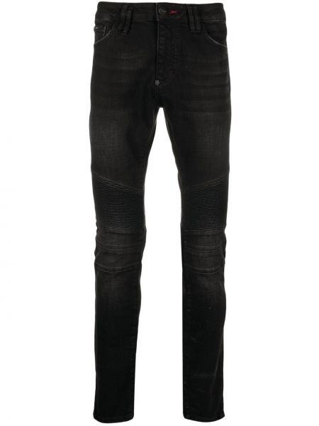 Slank stretch jeans Philipp Plein svart