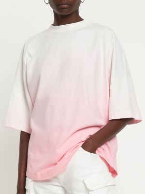 Voľné bavlnené tričko s prechodom farieb Palm Angels