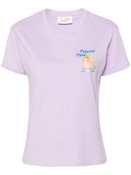 T-shirt en coton Mc2 Saint Barth violet