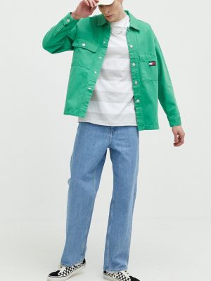 Kurtka jeansowa Tommy Jeans zielona