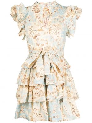 Trykt floral bomull dress Ulla Johnson gul