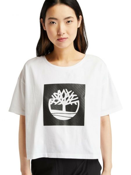 Koszulka z nadrukiem Timberland biała
