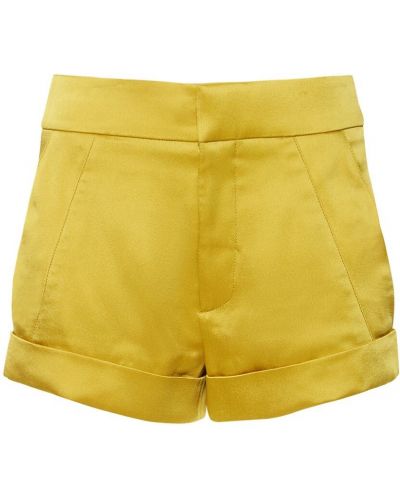 Satenaste kratke hlače Tom Ford rumena