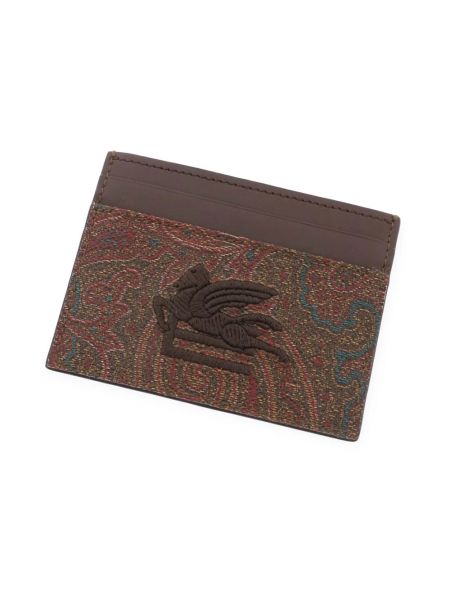 Portfel z wzorem paisley żakardowy Etro brązowy