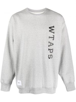 Sweat en coton à imprimé Wtaps gris