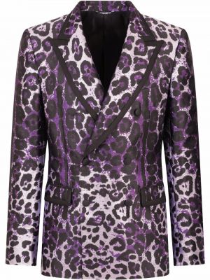 Leopard trykt dobbeltspent dress Dolce & Gabbana svart