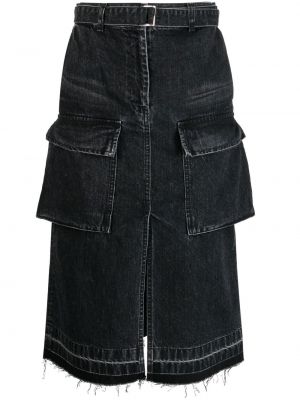 Spódnica jeansowa Sacai - Сzarny