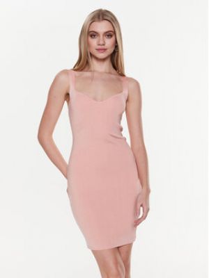 Slim fit šaty Guess růžové