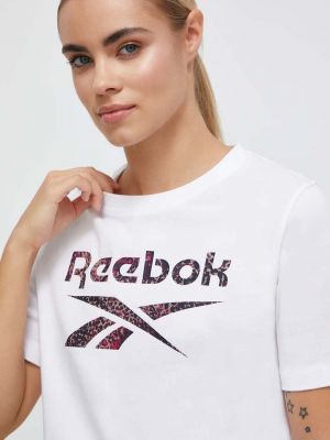 Bombažna majica Reebok bela