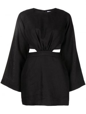 Λινή φόρεμα Bondi Born μαύρο