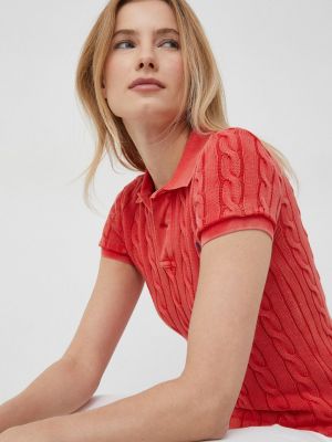 Памучна поло тениска Polo Ralph Lauren червено