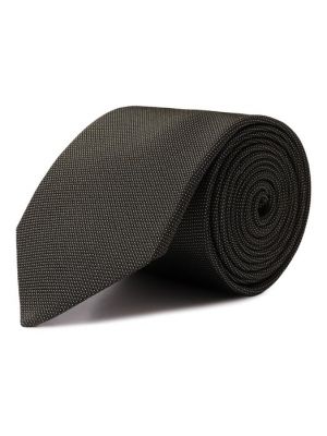 Шелковый галстук Corneliani хаки