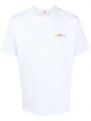 Памучна тениска с принт Moorer бяло