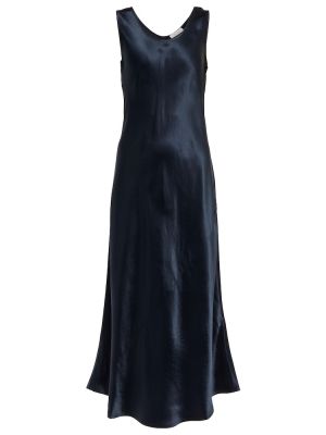 Σατέν μίντι φόρεμα Max Mara μπλε