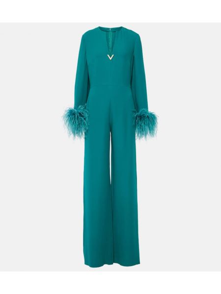 Fjær jumpsuit Valentino blå