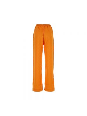 Pantalones rectos Marine Serre naranja