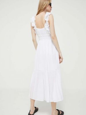 Midi šaty Abercrombie & Fitch bílé