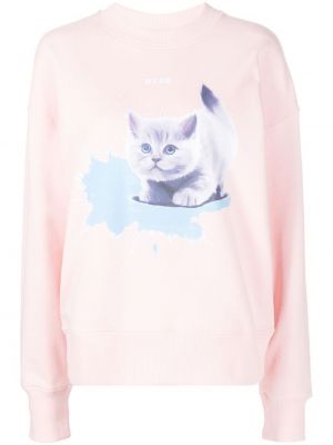 Trykt sweatshirt Msgm rosa