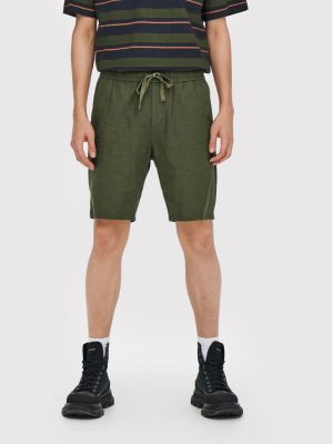 Pantaloncini Only & Sons verde