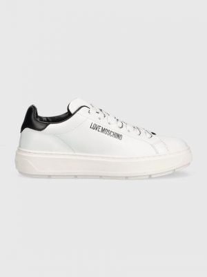 Love Moschino bőr sportcipő Sneakerd Bold 40 , JA15374G1G - fehér