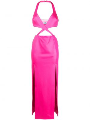 Макси рокля с v-образно деколте Chiara Ferragni розово