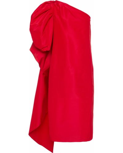 Шелковое платье миди с бантом Carolina Herrera, малиновый