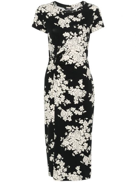 Midi obleka s cvetličnim vzorcem Lauren Ralph Lauren