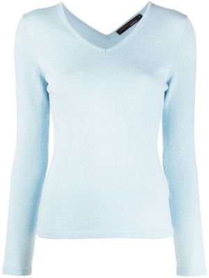 Кашмирен пуловер с v-образно деколте Incentive! Cashmere синьо