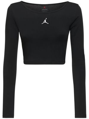 Tricou cu mâneci lungi Nike negru