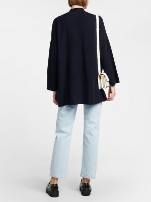 Cinturón de lana de cachemir con estampado de cachemira Jardin Des Orangers azul