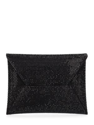 Satenska pisemska torbica Giorgio Armani črna