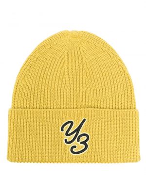 Vlnená čiapka Y-3 žltá