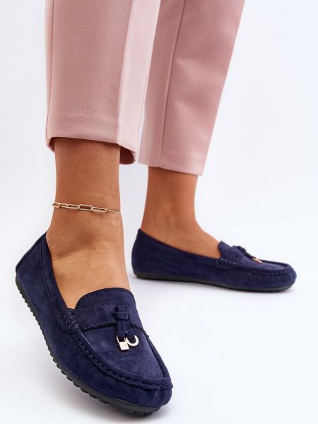 Pantofi loafer din piele de căprioară Kesi albastru