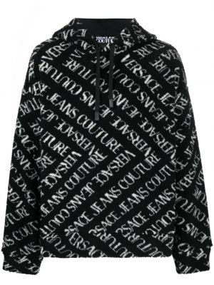 Jopa s kapuco iz flisa s potiskom Versace Jeans Couture