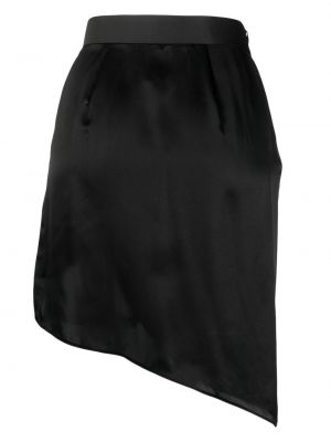 Asymetrické hedvábné sukně Maison Close černé
