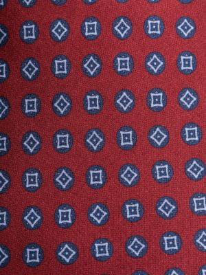 Žakárová hedvábná kravata Corneliani červená