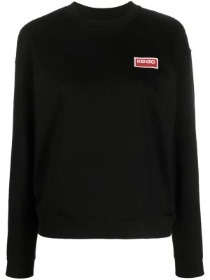 Medvilninis siuvinėtas džemperis Kenzo juoda