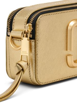 Usnjena torbica za čez ramo Marc Jacobs zlata
