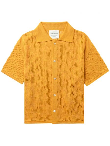 Λινό πουκάμισο A Kind Of Guise κίτρινο