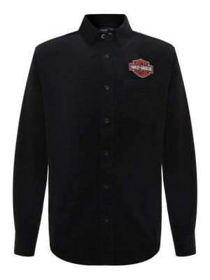 Хлопковая рубашка Harley Davidson черная
