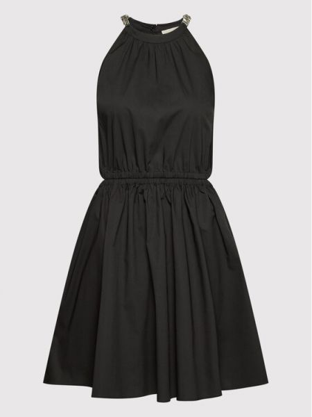 Bavlněné koktejlové šaty Michael Michael Kors - černá