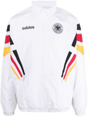 Αντιανεμικό μπουφάν με κέντημα Adidas λευκό