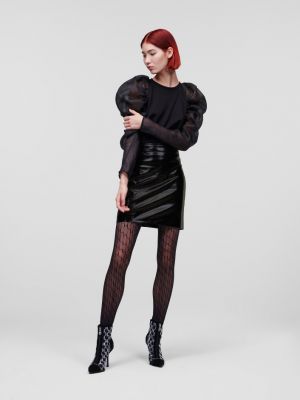 Lakované kožená sukně Karl Lagerfeld