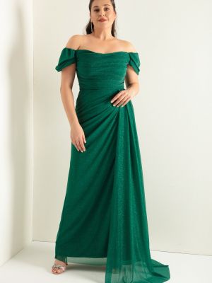 Sukienka wieczorowa drapowana Lafaba zielona