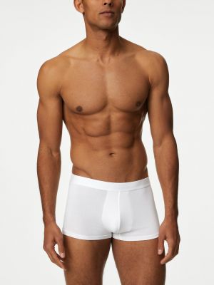 Kalhoty s nízkým pasem Marks & Spencer bílé