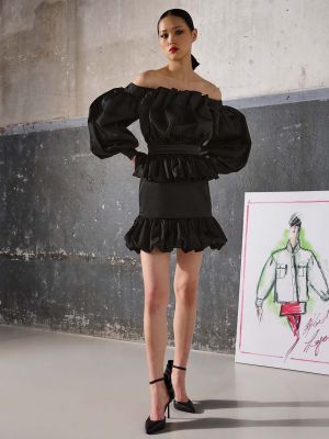 Mini ruha Karl Lagerfeld fekete