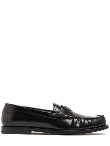 Loafers i läder Dolce & Gabbana svart