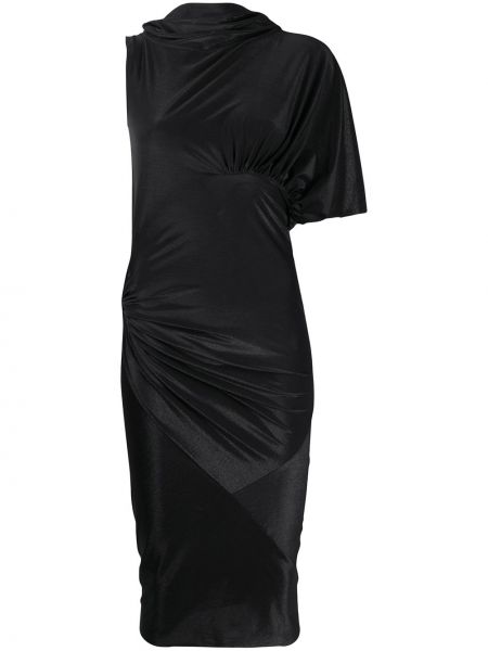 Приталенное платье миди Rick Owens Lilies, черное